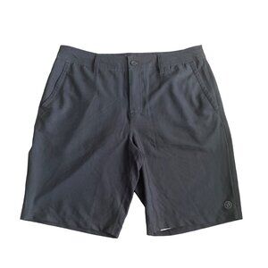 HANG TEN BLACK STRIPED CRUZE WALK BOARD SHORTS SZ 36